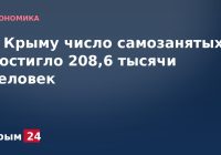 В Крыму число самозанятых достигло 208,6 тысячи человек